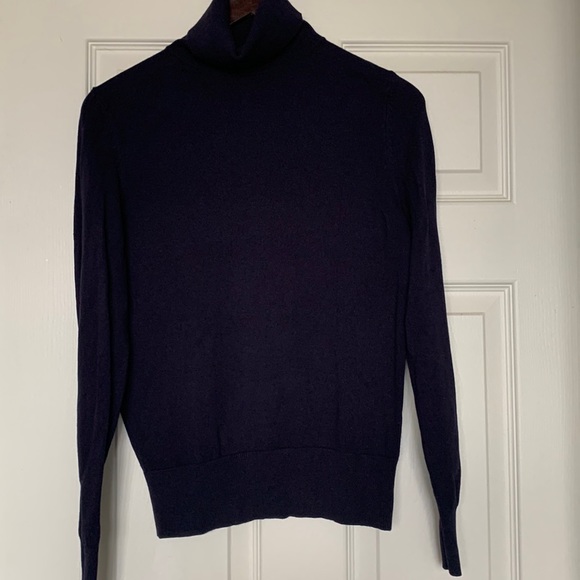 H&M | Navy Ribbed Turtleneck Sz S - Picture 2 of 6